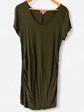Scoop Neck Women's Maternity Midi Dress